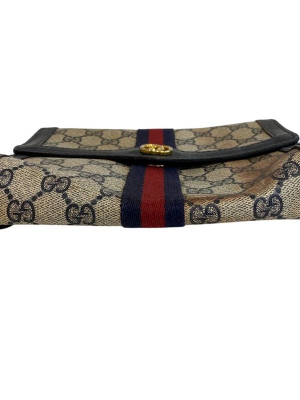 Gucci Vintage Vanity Makeup Pouch Second GG Pattern Sherry - Picture 7 of 8